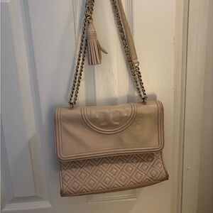 Tory Burch Blush Quilted Shoulder Bag/Crossbody